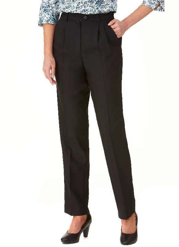 COLERAINE PLEATED PANT - BLACK