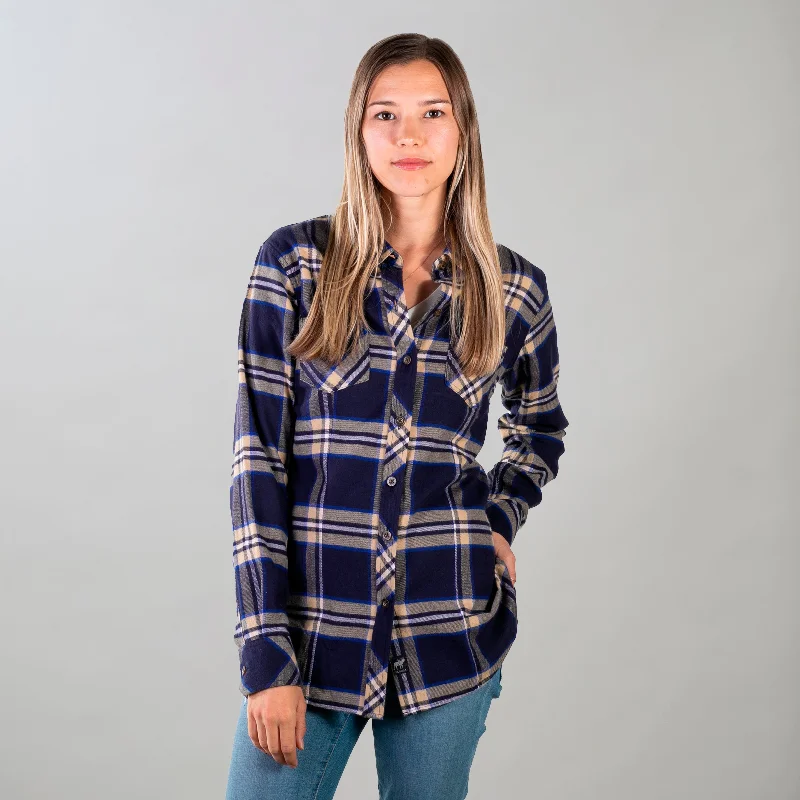 Women's Every Day Flannel Shirt- Slate Blue