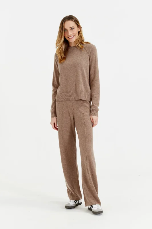 Hazel Wool-Cashmere Wide-Leg Track Pants