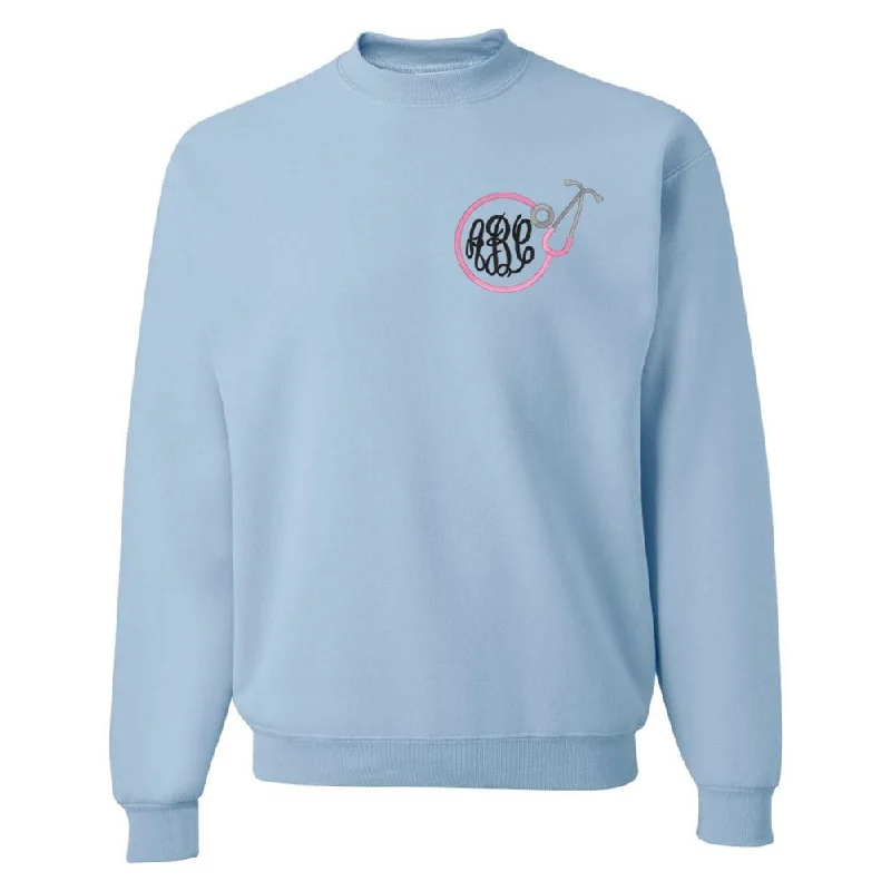 Monogrammed Stethoscope Crewneck Sweatshirt