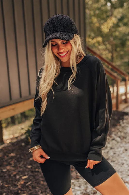 Call Me Comfy Sweatshirt in Black