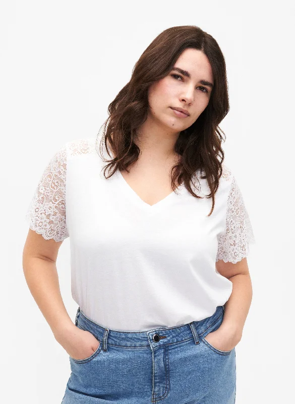 Zizzi Brynn T-Shirt in White