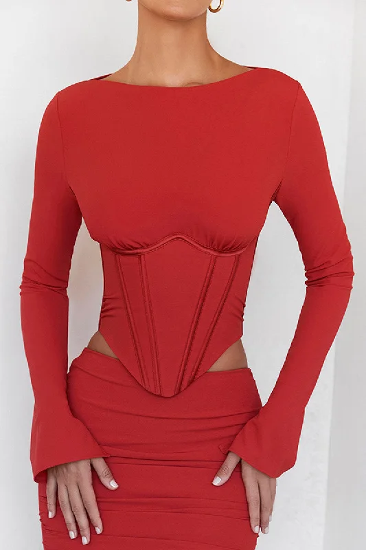 Cudo stylish Red full Sleevess Top for Women