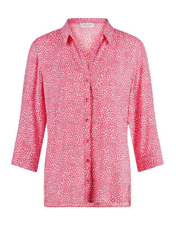 Gerry Weber Lightweight Minimal Print Blouse, Red