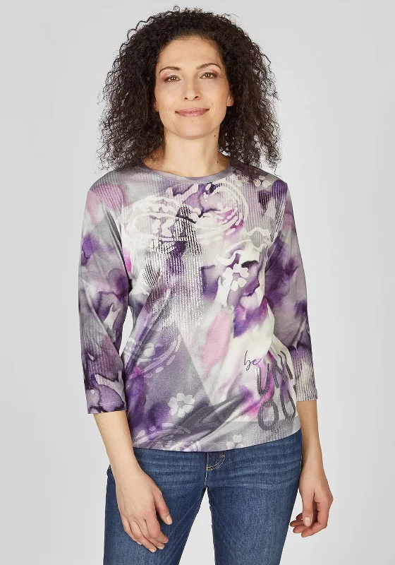 Rabe Abstract Print Top, Violet