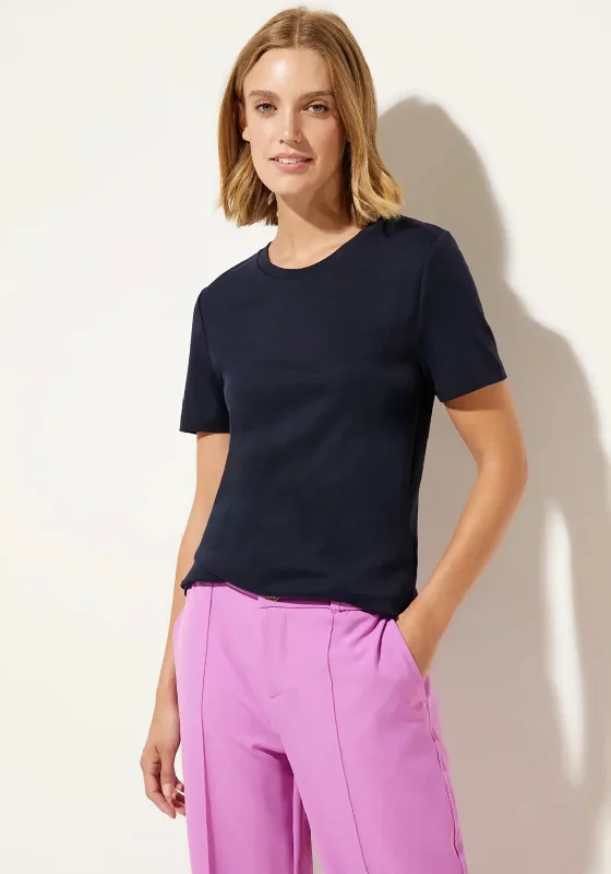 Street One Basic Crew Neck Top, Deep Blue