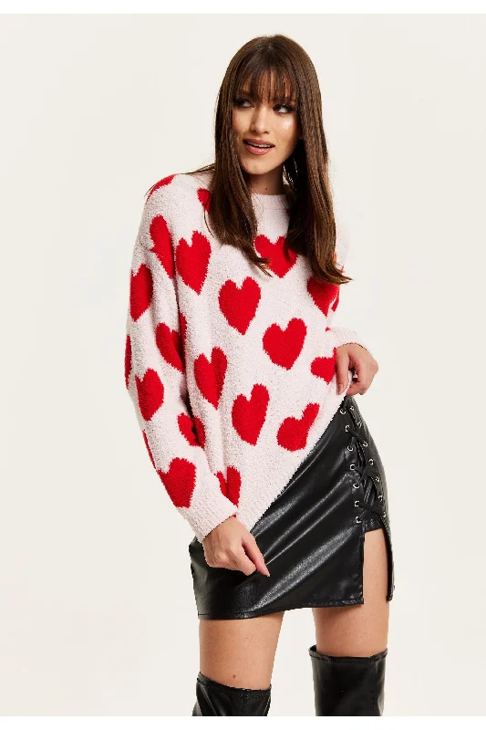 Liquorish Red Heart Jumper