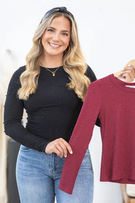 Pearl Long Sleeve Knit Top