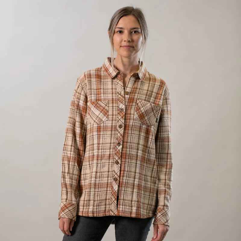 Women's Fireside Flannel- Cattail Tan