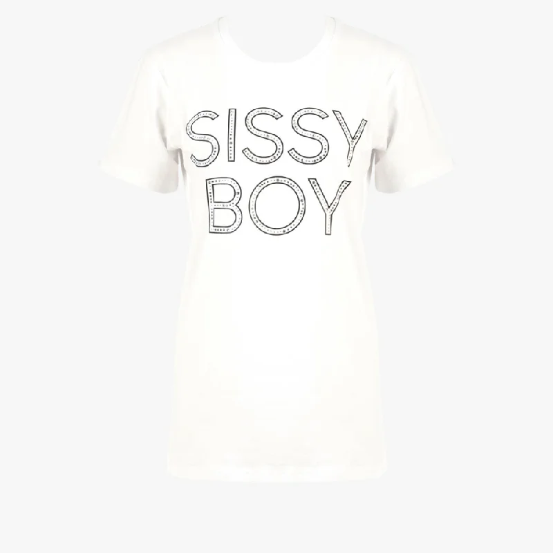 Sissy Boy Womens Multi Technique Short Sleeve Tee White