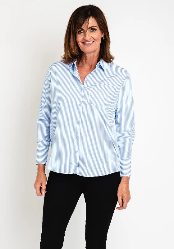 Kate & Pippa Oxford Striped Shirt, Blue