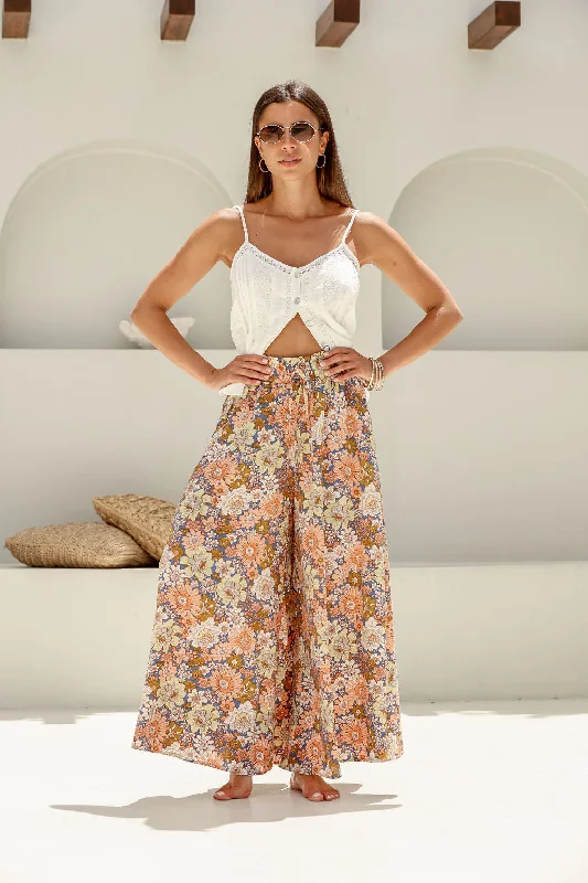 Santorini Pant Peach Floral