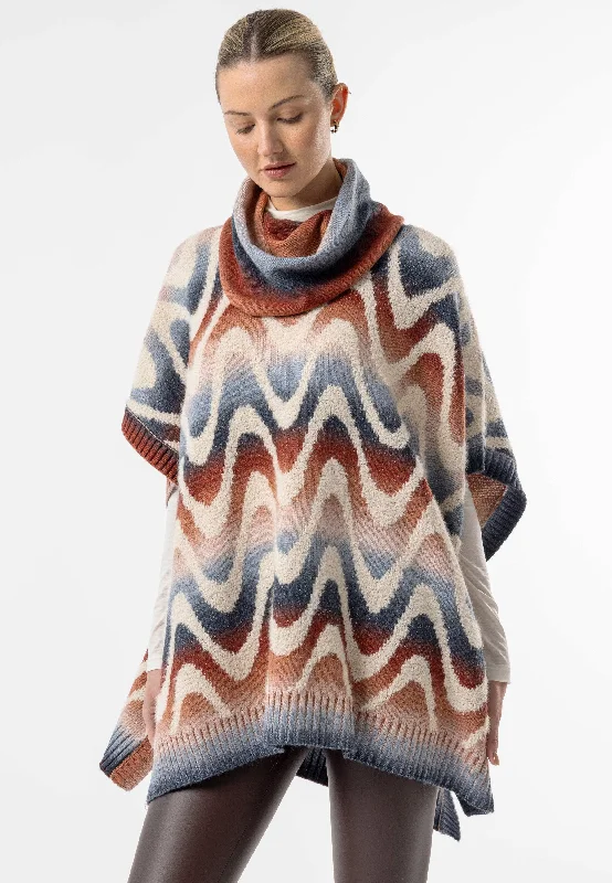 Californian Roll Neck Batwing Poncho