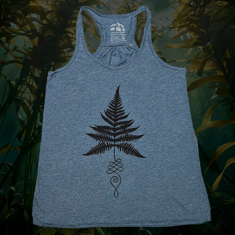 Womens Unalome Fern racerback tank top