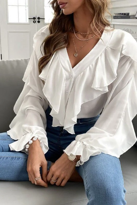 WOMEN SEXY DEEP V-NECK RUFFLED LONG SLEEVED TOP
100% POLYESTER
SIZE S(2)-M(2)-L(2)-XL(2)
MADE IN CHINA