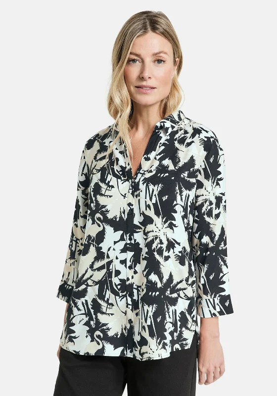 Gerry Weber Tropical Print Blouse, Black