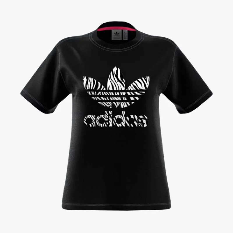 Adidas Womens Animal Short Sleeve Tee Black