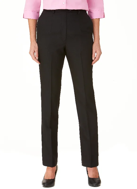 ROBINVALE FLAT FRONT PANT - BLACK