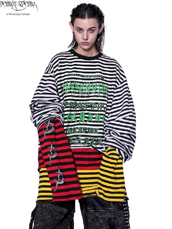 Stacked Stripe Sweatshirt T [S0000009943]