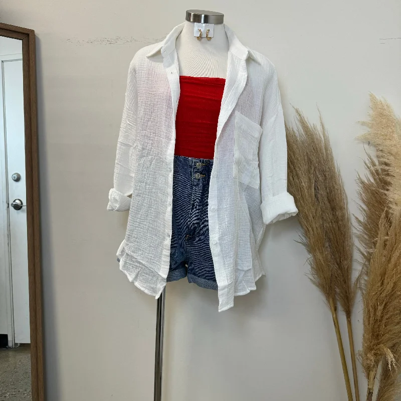 Aleyna Button Down Shirt-White