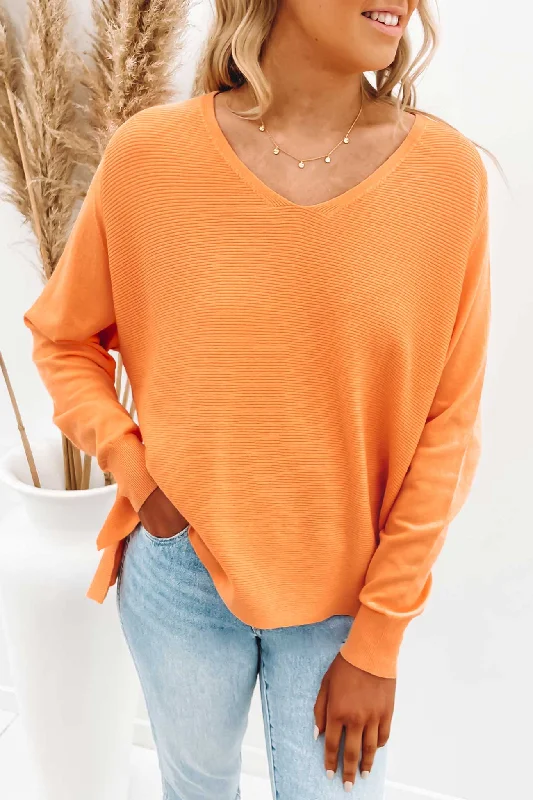 Valentina Knit Top Orange