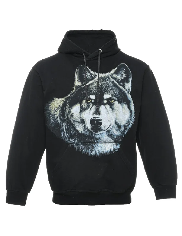 Wolf Hooded Animal Sweatshirt - M