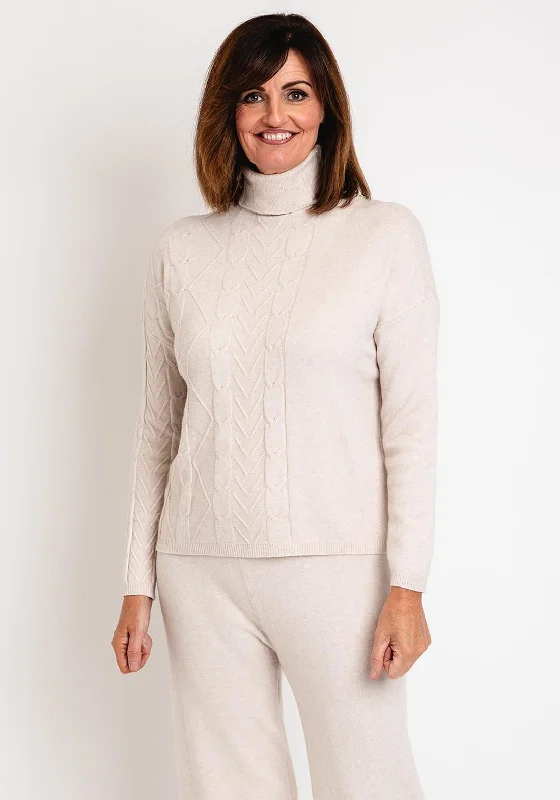 Serafina Collection Cable Knit Jumper, Apricot