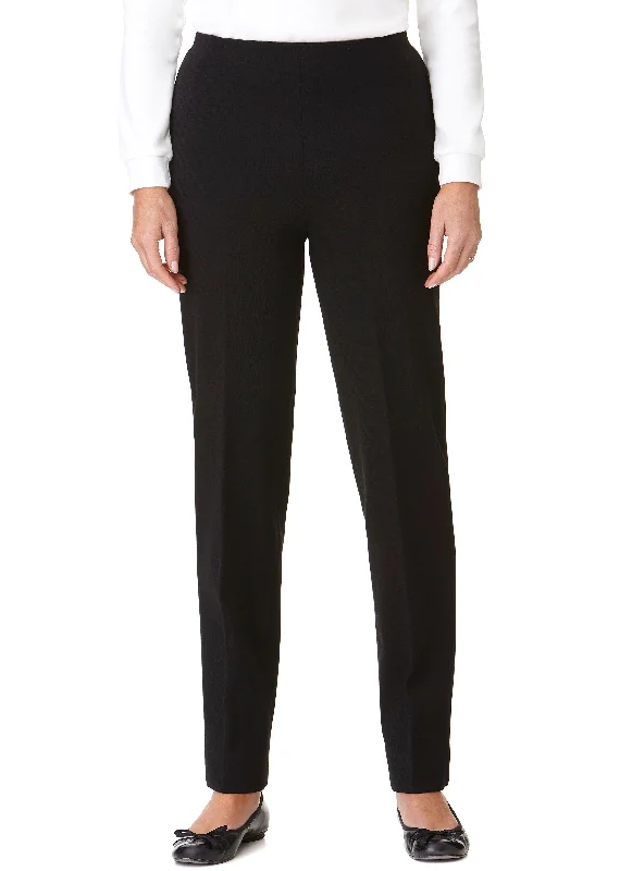 MARYBOROUGH PULL ON PONTI PANT - BLACK