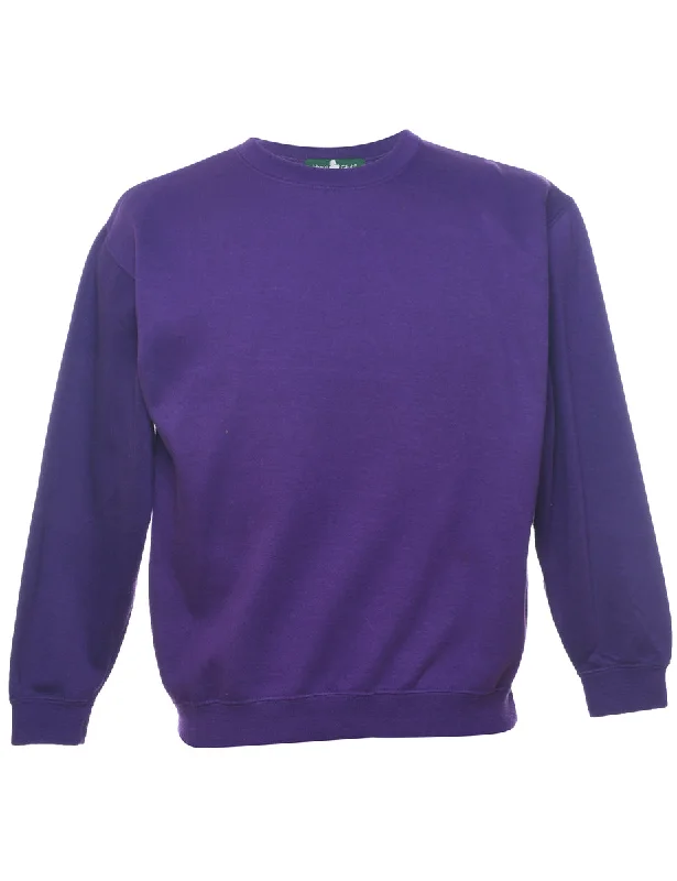 Purple Plain Sweatshirt - M