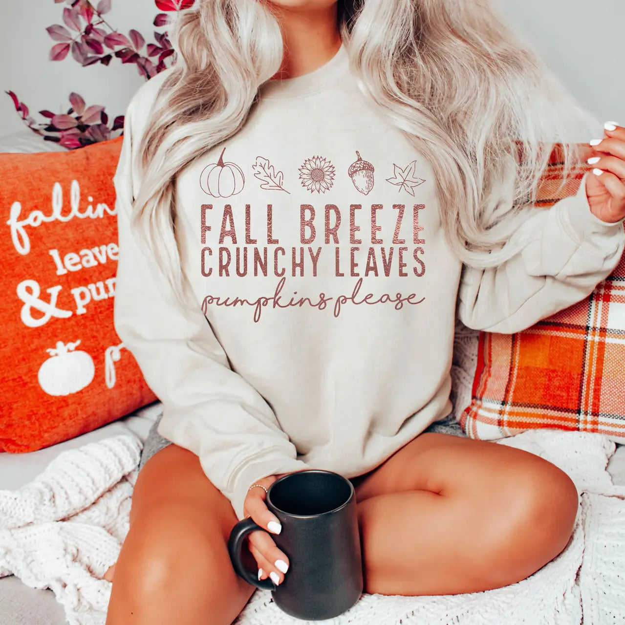 Fall Breeze, Crunchy Leaves Sweatshirt