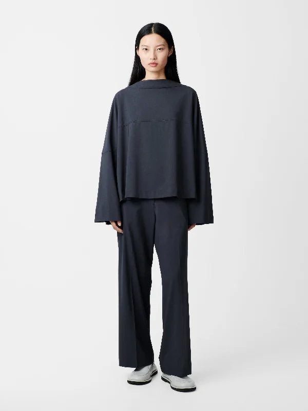 Baier Tropical Wool Pant in Seal Blue