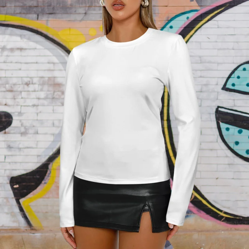 Slim Fit Long Sleeve T-shirt White