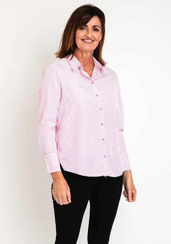 Kate & Pippa Oxford Striped Shirt, Pink