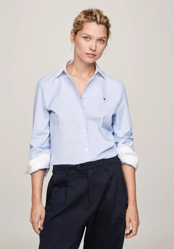 Tommy Hilfiger Fill A Fill Regular Shirt, Well Water Blue