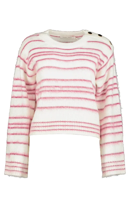 Noelle Stripe Fuzzy Sweater