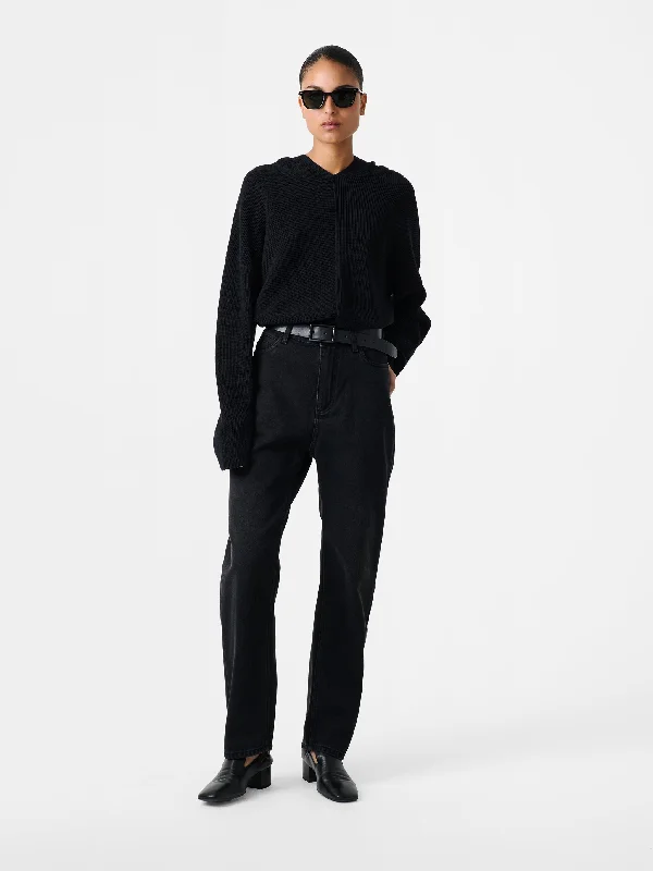 Ruthe Denim Pant in Washed Black