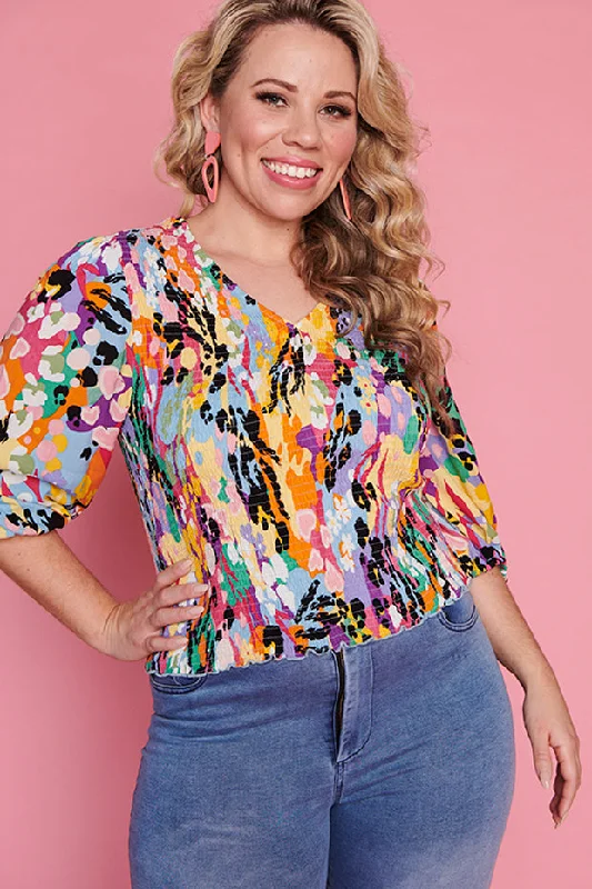 Beaming Jungle Daisy Top