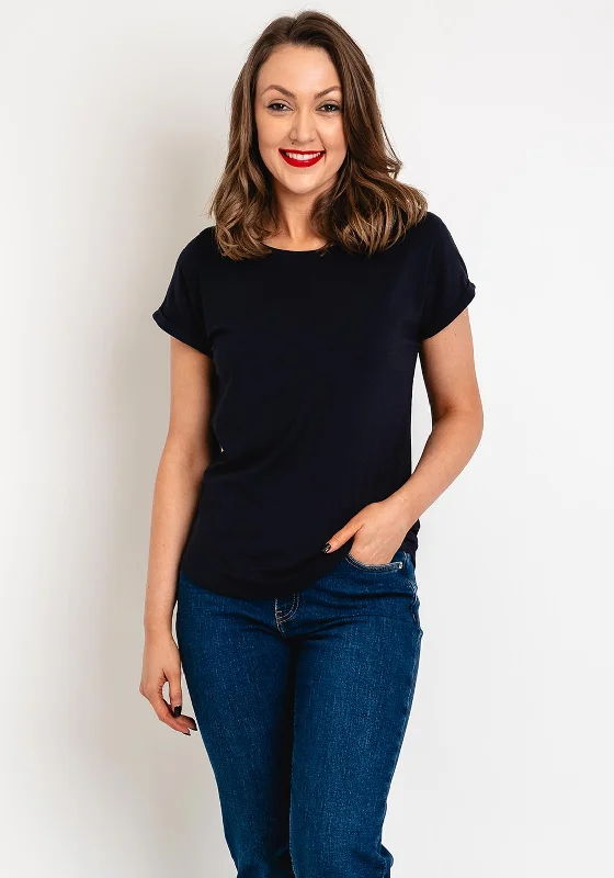 B.Young Pamila Boat Neck T-Shirt, Navy