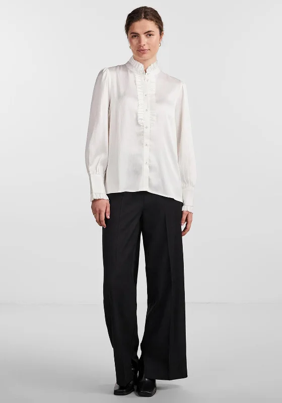 Y.A.S Frilla Puff Sleeve Blouse, Star White