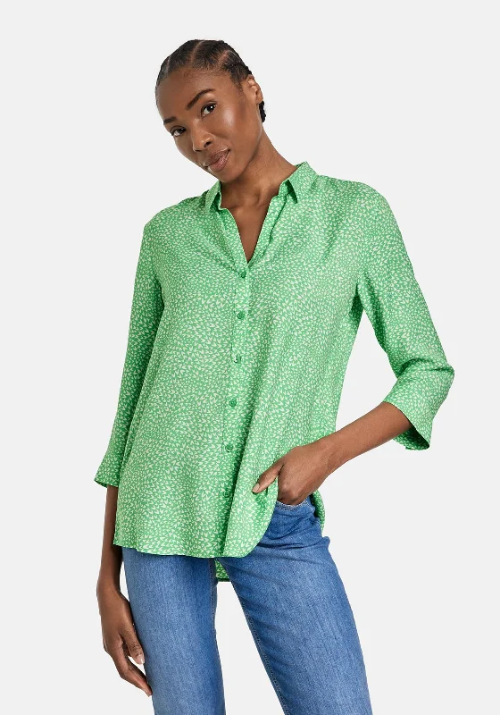 Gerry Weber Lightweight Minimal Print Blouse, Green