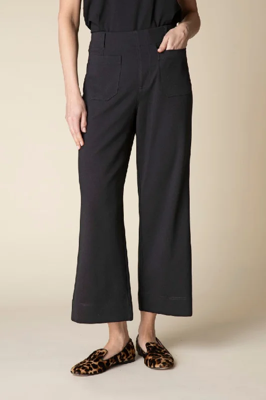 Luxe Ponte Cropped Wide Leg Pant