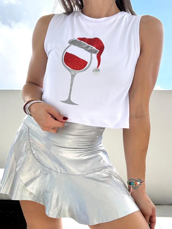 Santa Hat Crop Top