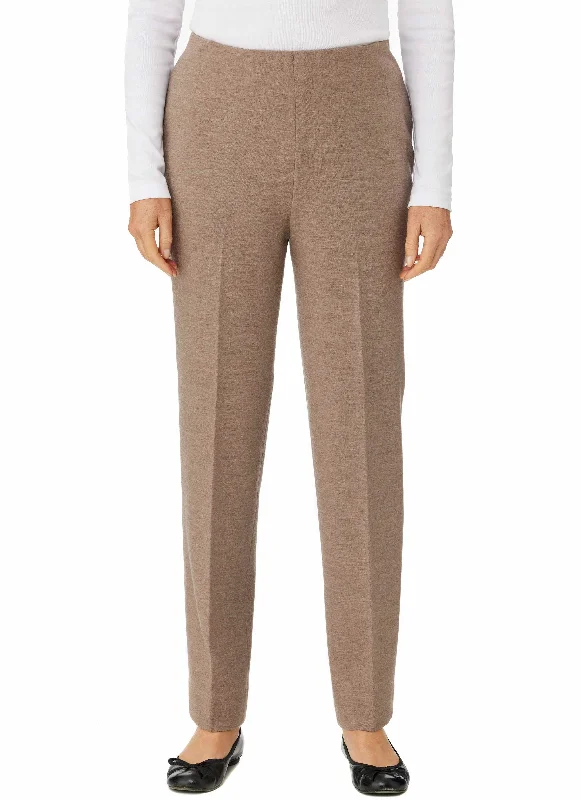 MARYBOROUGH PULL ON PONTI PANT - PEBBLE