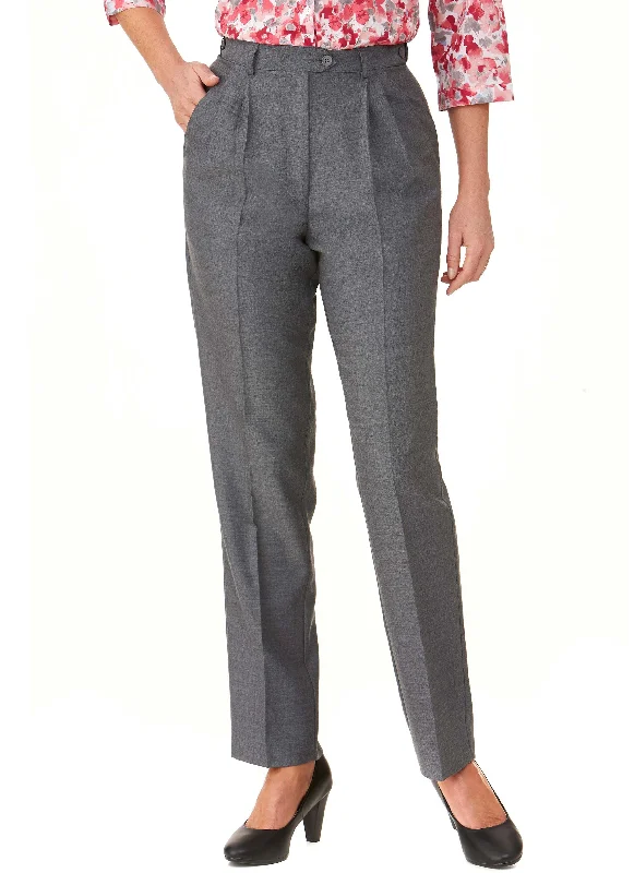 COLERAINE PLEATED PANT - GREY