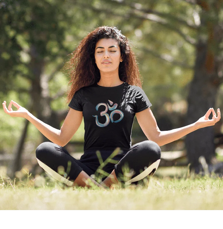 OM SYMBOL (ॐ) - HALF-SLEEVE T-SHIRTS