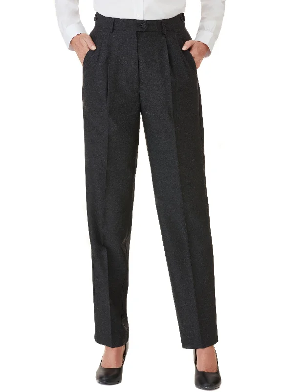 COLERAINE PLEATED PANT - CHARCOAL