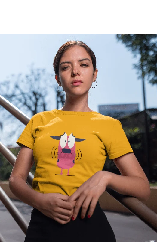 THE COWARDLY DOG  - HALF SLEEVE T-SHIRTS