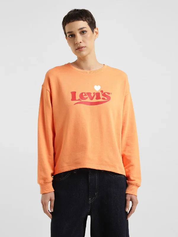 Women's Brand Logo Crew Neck Sweatshirt