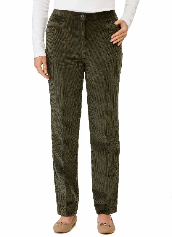 DELAMERE CORD PANT - OLIVE