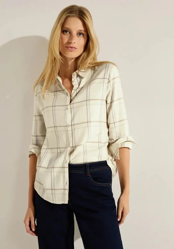 Cecil Checked Shirt, Birched White